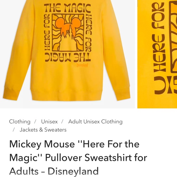 Disneyland Here for the magic adult small sweatshirt - Picture 1 of 3